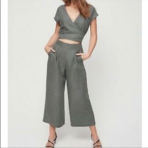 Aritzia Wilfred green jumpsuit